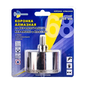 Коронка алмазная Trio-Diamond по керамике и кафелю 68x40 с центрирующим сверлом