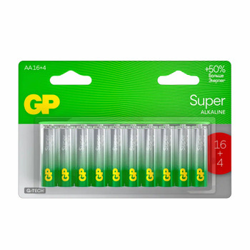 Батарейка алкалиновая GP Super Alkaline 15А АA 20 шт