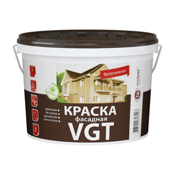 Краска фасадная VGT ВДАК 1180 белая база А 3 кг