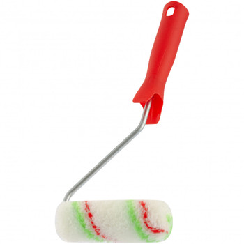 Валик с ручкой 110мм полиакрил, ядро 16мм, ворс 12мм, бюгель 6мм Сибртех