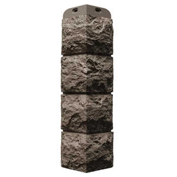 Изображение товара Угол наружный Docke Dufour 425х125 мм коричневый из ПВХ для фасада