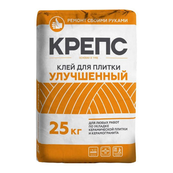 Изображение товара Клей Улучшенный Крепс для укладки плитки и керамогранита, 25 кг