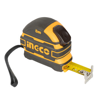 Рулетка 8мх25мм автостоп Ingco