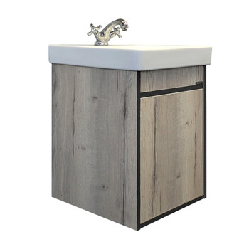 Тумба Comforty Вена-45 дуб дымчатый с раковиной Адриана 45 00-00006653CF