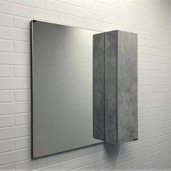 Зеркало шкаф Comforty Осло 80 бетон светлый