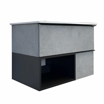 Тумба подвесная Comforty Франкфурт 75 с раковиной 75E бетон светлый