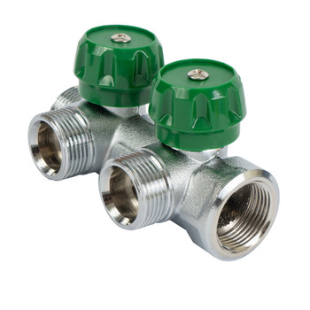 Коллектор регулирующий Stout 3/4", 2 отвода 3/4" евроконус