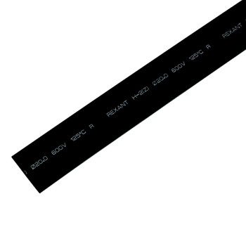 Трубка термоусадочная Rexant черная 20,0/10,0 мм 1 м