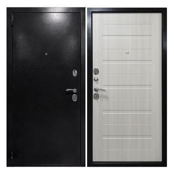 Дверь входная металлическая ДК 70 С 860х2050 серебро/лиственница левая