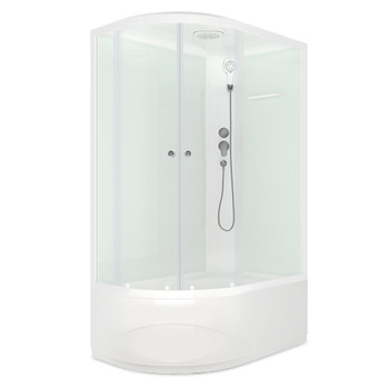 Душевая кабина Domani-Spa Delight Slim 128 L высокий поддон 120х80х218 см матовые стекла
