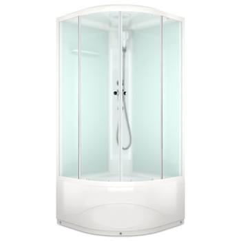 Душевая кабина Domani-spa Delight Slim низкий поддон 100х100см стекло матовое 4мм