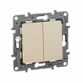Механизм переключателя 2-клавишный СП Etika Plus, слоновая кость