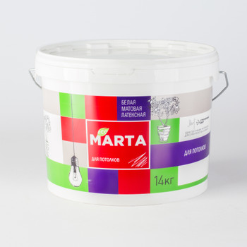 Краска для потолков MARTA ECO база А 14 кг