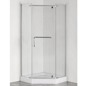 Душевой уголок Comforty полукруг низкий поддон 90х90см стекло прозрачное 6мм профиль белый