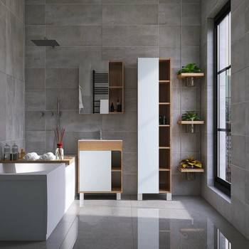 Изображение товара Зеркало шкаф Viant Бостон 60 дуб Вотан для спальни и прихожей