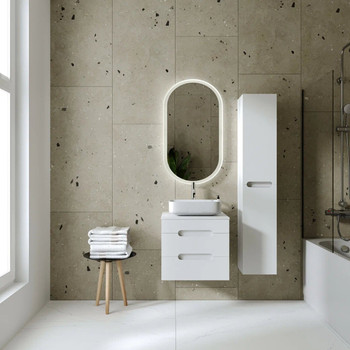 Шкаф пенал подвесной Viant Марсель 30 белый глянцевый