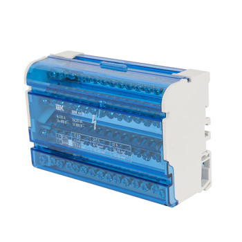 Шина на DIN-рейку в корпусе (кросс-модуль) ШНК 4х15 3L+PEN IEK