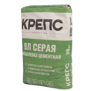 Шпаклевка цементная фасадная Крепс ВЛ серая 20кг
