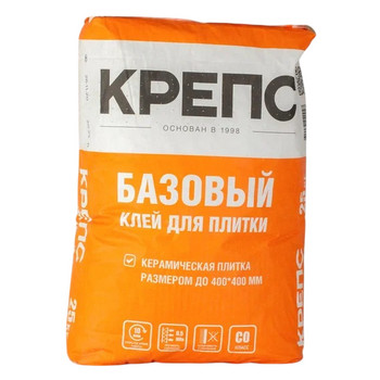 Клей для плитки Крепс Базовый С0 25кг