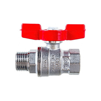 Кран шаровой Giacomin 3/4" ВР-НР  бабочка