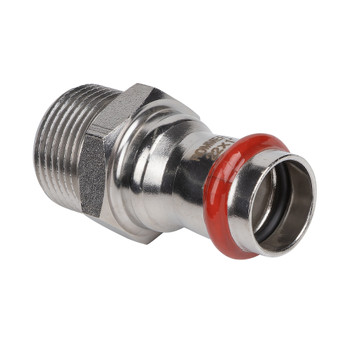 Пресс муфта переходная из нержавеющей стали НР 22х1" Rommer