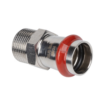 Пресс муфта переходная из нержавеющей стали НР 22х3/4" Rommer