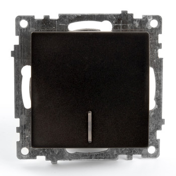 Механизм выключателя 1-клавишный с подсветкой Stekker Катрин, черный
