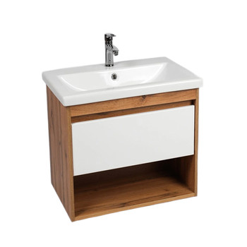 Изображение товара Тумба подвесная Viant Бостон 50 с раковиной Cersanit Como 50