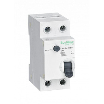 Выключатель автоматический дифференциального тока двухполюсной C 16А 30мА тип AC City9 Systeme Electric