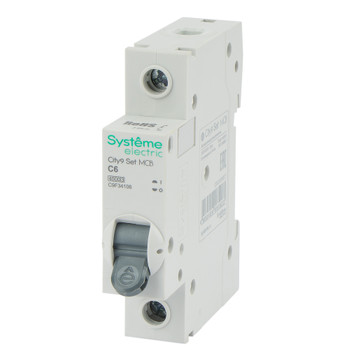Изображение товара Выключатель автоматический однополюсный C 6А 4.5кА City9 Systeme Electric
