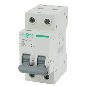 Изображение товара Выключатель автоматический двухполюсной C 40А 4.5кА City9 Systeme Electric