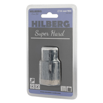 Коронка алмазная Hilberg Super Hard по керамике и керамограниту для УШМ 35 мм