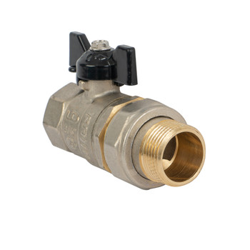 Кран шаровый со сгоном LD Pride 3/4" бабочка с биркой