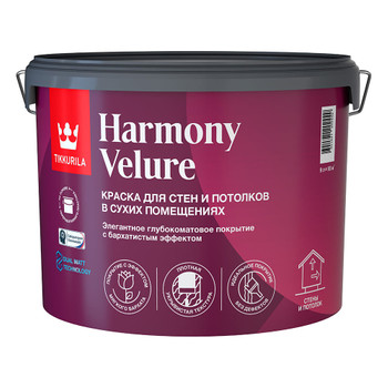 Краска интерьерная Tikkurila Harmony Velure белая База А 9 л