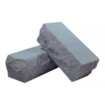 Кирпич облицовочный силикатный полуторный полнотелый колотый тычок-ложок М200/250 серый ВЗКГ