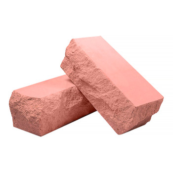 Кирпич облицовочный силикатный полуторный полнотелый колотый тычок-ложок М200/250 красный ВЗКГ