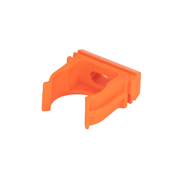 Крепеж-клипса для трубы 20 мм оранжевая 10 шт/уп