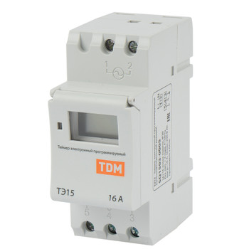 Изображение товара Электронный недельный и суточный таймер TDM для DIN-рейки 16А