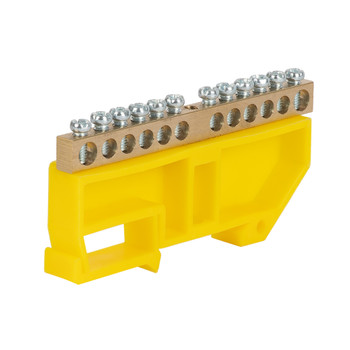 Изображение товара Изолятор на DIN-рейку желтый 12 отверстий 6x9 мм EKF Изображение товара Изолятор на DIN-рейку желтый 12 отверстий 6x9 мм EKF