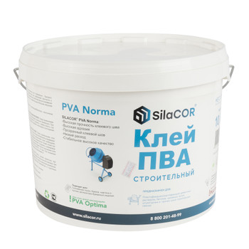 Клей ПВА строительный SilaCOR 10 кг