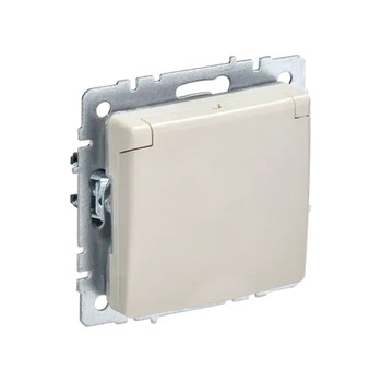 Изображение товара Механизм розетки с заземлением Brite бежевая IP44 IEK