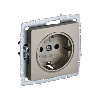 Изображение товара Электрическая розетка Brite с заземлением IP20 от IEK