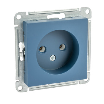 Механизм розетки без заземления AtlasDesign аквамарин IP20 Systeme Electric