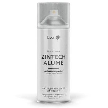 Грунт-эмаль для холодного цинкования Elcon Zintech Alume аэрозольная 0,52 л