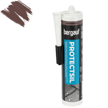 Затирка силиконовая Bergauf Protectsil темно-коричневая 280мл