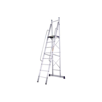 Стремянка-помост алюминиевая 8 ступеней 2,12м Алюмет