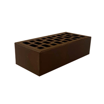 Изображение товара Кирпич облицовочный одинарный пустотелый М150 темный шоколад гладкий Furbau