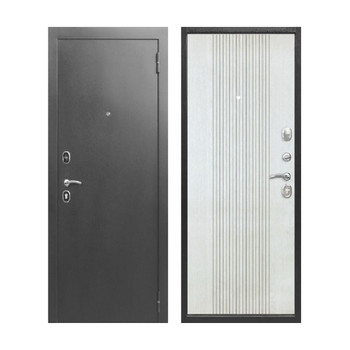 Дверь входная металлическая Ferroni Nova серебро/белый ясень 860 мм правая