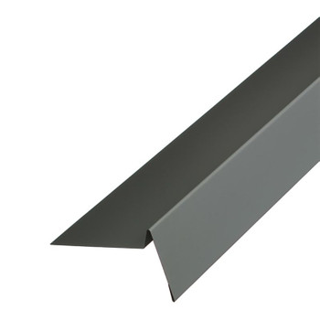 Планка торцевая для гибкой черепицы 72х25х55х15х2000 мм серый графит