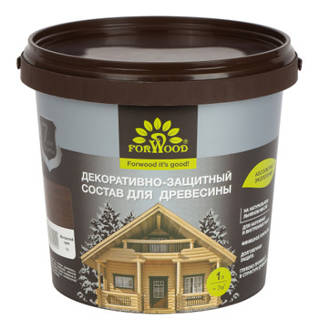 Изображение товара Декоративно-защитный состав для древесины Forwood миланский орех 1л полуматовый